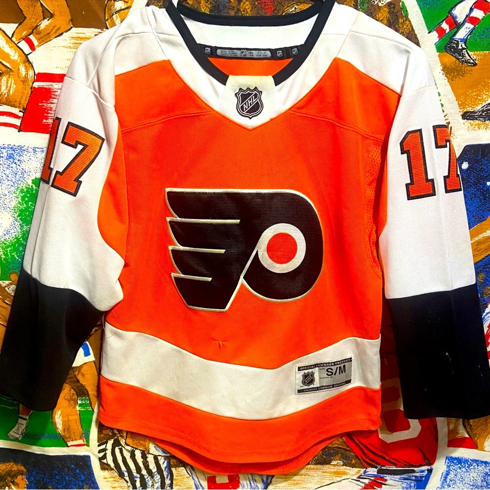 NHL Youth S/M Orange Philadelphia Flyers Wayne Simmons Hockey Jersey